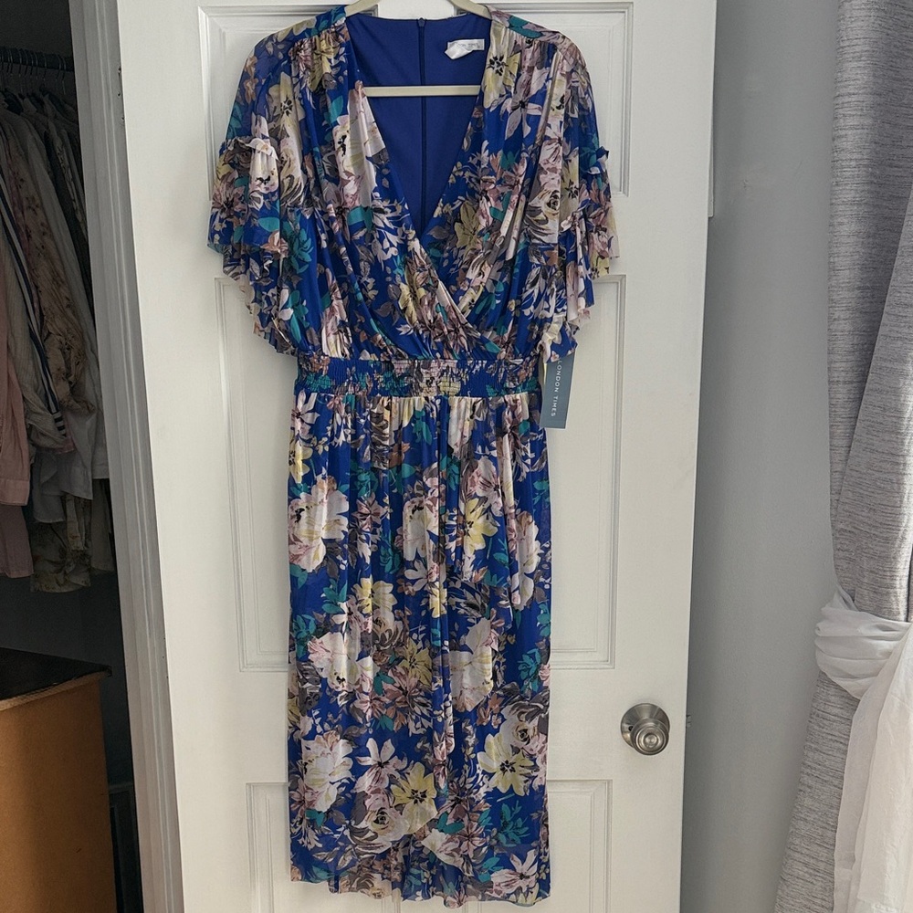 London Times Multicolor Floral Midi Dress